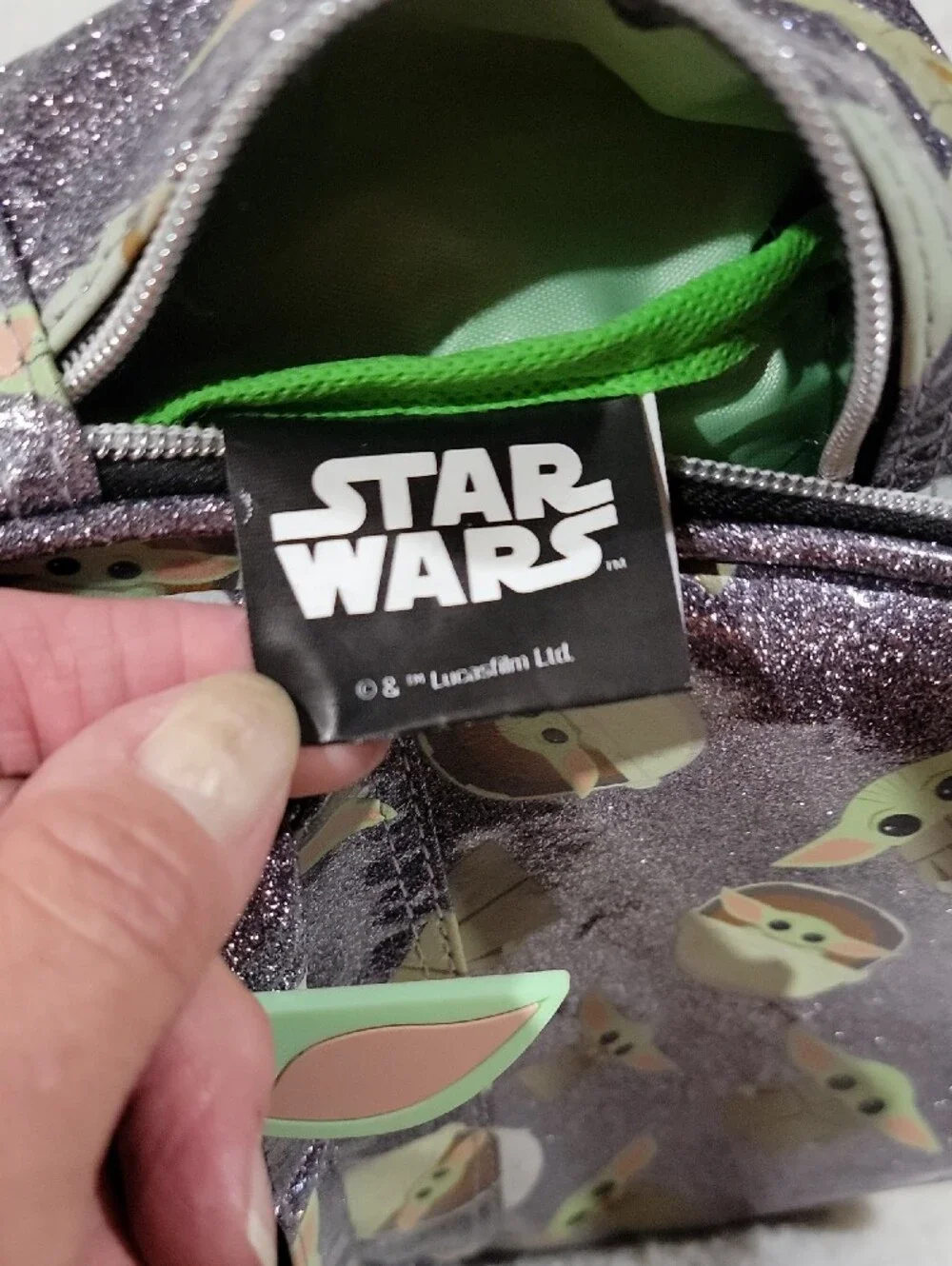 Star Wars Silver Glitter  Child Mini Backpack NWOT Cute